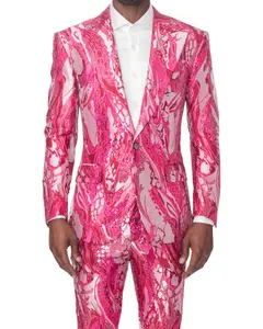 Ross Pink Jacquard Suit