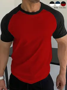 Unisex Color Block T-Shirt for Men and Women, Stylish and Comfortable Casual Wear for Summer, Perfect Couples and Campus