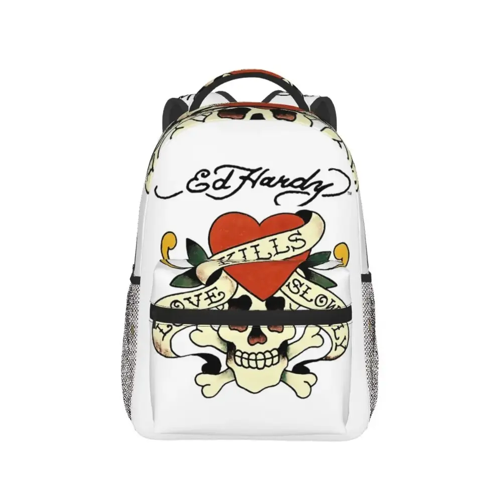 Ed Hardy Love Kills Slowly Backpack Daypack Large Capacity BookBag School Bag Shoulder Bags for Men Women