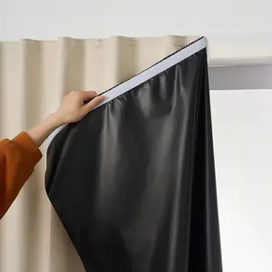 Modern Minimalist Polyester Curtains, Dustproof Insulated UV Protection, Self-Adhesive Velcro Installation, Living Room Bedroom Decor, Room Decoration, Decoration Items