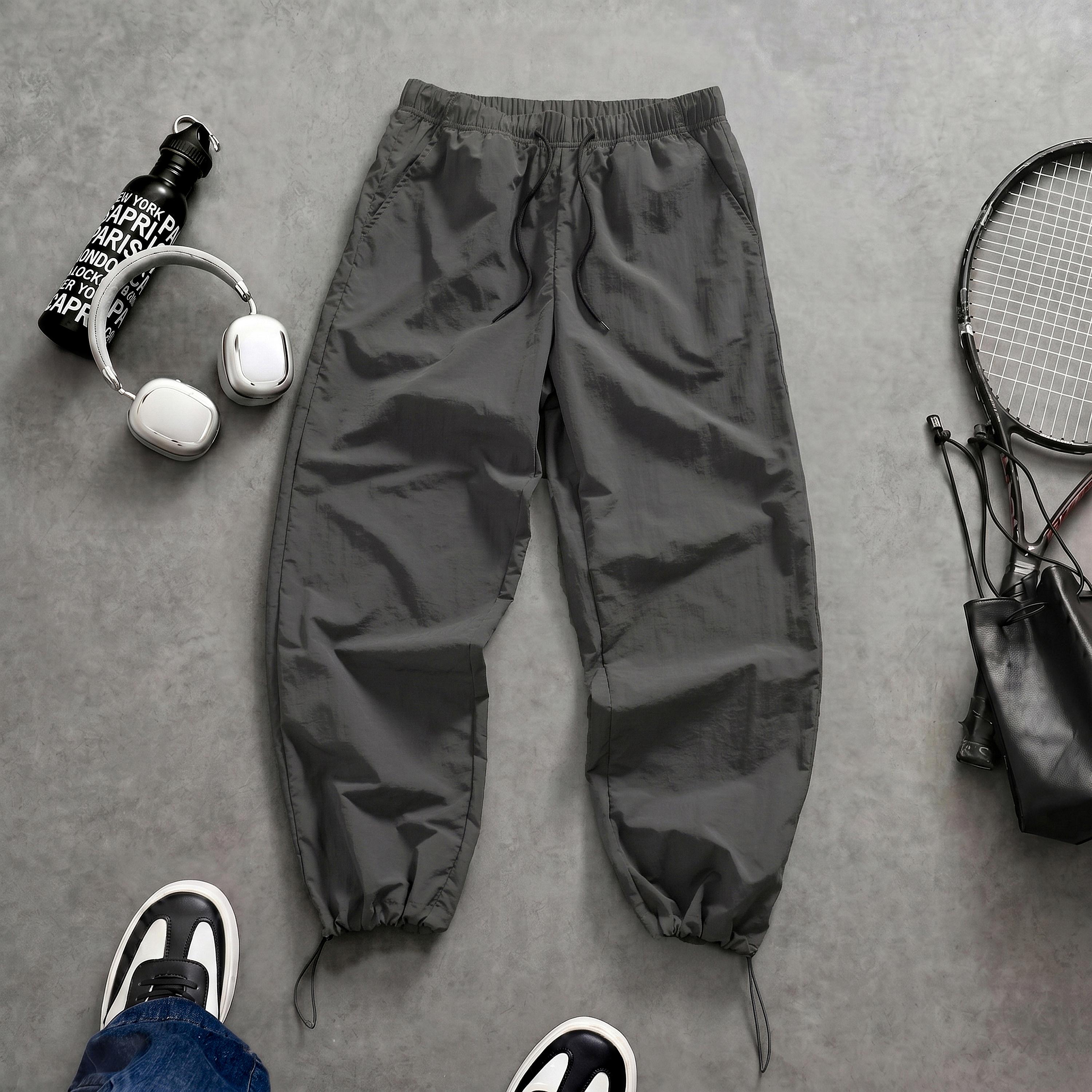 2-piece summer travel casual pants set, lightweight joggers with elastic drawstring cuffs, comfortable bottoms for vacations and outdoor activities