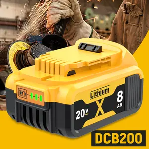 Outdoorfun 2Pack 8.0Ah Lithium Replacement for Dewalt 20V Battery Max XR Cordless Tools DCB200 DCD/DCF/DCG/DCS Series Power Tool