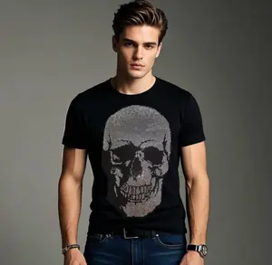 Alpha Scull Men's Premium Cotton Streetwear T-Shirt Comfortable Stylish Casual Wear for Fashion Forward Individuals All Seasons