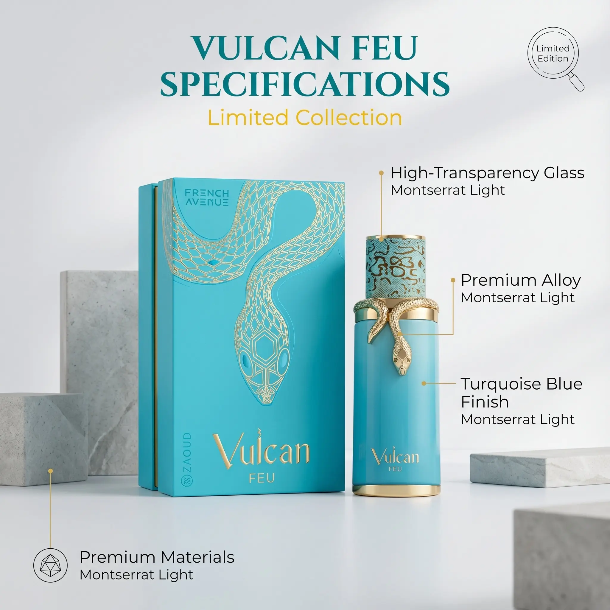 Summer Gourmand Perfume Unisex 100ML, Vulcan Feu Mango Ginger Amber Eau De Parfum, Long Lasting Tropical Scent, Liquid Form