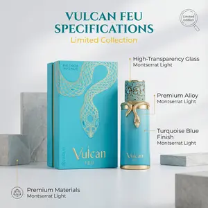 Summer Gourmand Perfume Unisex 100ML, Vulcan Feu Mango Ginger Amber Eau De Parfum, Long Lasting Tropical Scent, Liquid Form