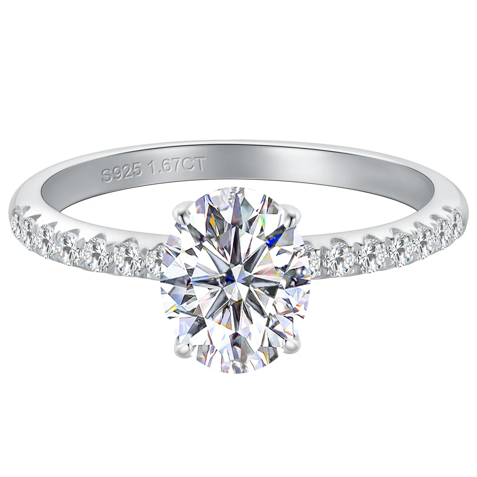 UCCIYO 18k Gold-Plated Lab-Created Moissanite S925 Sterling Silver Moissanite Ring for Women Men Hip Hop Jewelry Gift Valentines Day gift【#R432 1.5CT 2CT 】