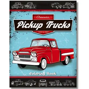 Activity Playbook Classic Pickup Trucks coloring book: A different style of classic pickups, vintage cars, and antique trucks, 1928-1980. Coloring book for adults, kids, and truck lovers Crazier Eights Illustrations Detailed Illustrations