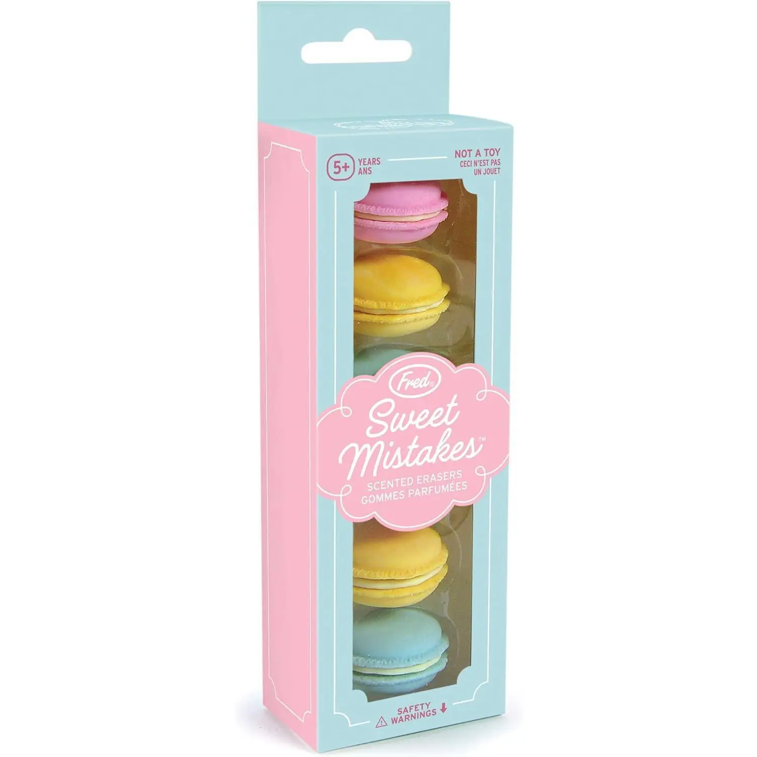 Sweet Macaron Erasers Set of 6, Cute Scented Erasers for School Supplies, Kawaii Stationery for Kids, Students, Home & Office Fred & Friends