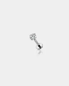 CZ Internally Threaded Titanium Labret Stud CZ Internally Threaded Titanium Labret Stud