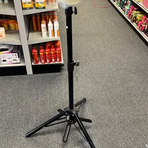 Try-pod mannequin wig stand, adjustable, color black, metallic Adjustable Adjustable Organiser Racks