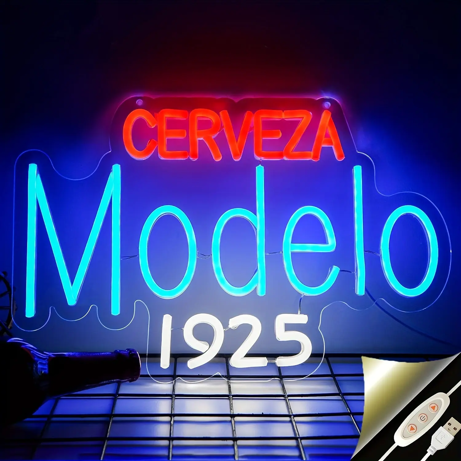 Neon Signs for Wall Decor,Premium Acrylic LED Neon Light Hang with Metal Chain, USB Powered Bar Sign for Home Bar, Garage,Shop Pub,Bistro, Party, Man Cave,Store,Size