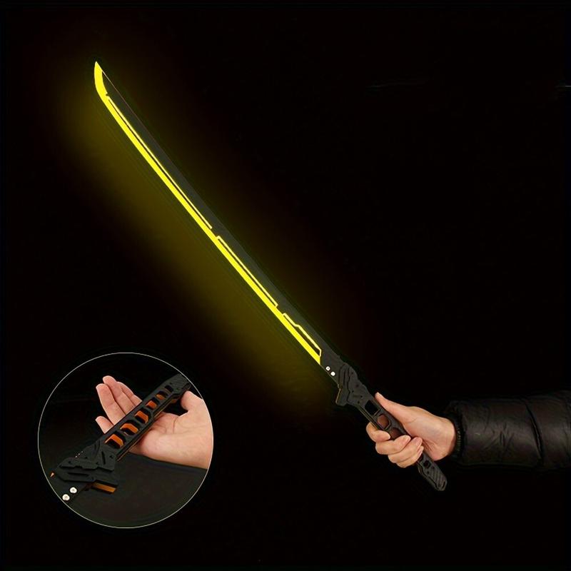 80Cm LED Samurai Sword Replica - Stunning Illuminated Prop for Events, Cosplay, and Photography Sessions