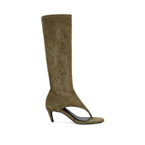 CECILE-OLIVE STILETTO SANDAL