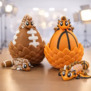 Dragon Egg Sports Collectible Set Basketball American Football Desk Decor Unique Gift for Boys Teens Men Sports Lovers Gamer Room Accessories Home Office Holiday Gift Idea