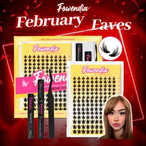 Fowendia Short Manga Lashes, California Sunset Short, Wanna Be Short | Cluster C/D Curl  Extension Kit | 8-14mm Lash Clusters with Bond, Seal, Remover - Ultra-Thin Transparent Bands |  Magic Anime False Eyelash Extension Kit dealsforyoudays