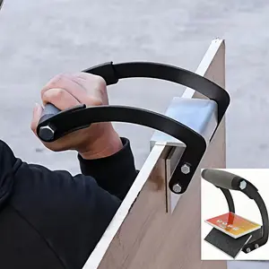 Easy-Grip Plywood & Drywall Panel Carrier-Durable Metal Handle for Wood and Plasterboard Handling,Non-Slip Grip, Self-Adjusting Panel Carrier,Save Your Back! One-Hand Lifting Tool for Heavy Panels ,Effortlessly Carry Plywood Up Stairs & Through Doors