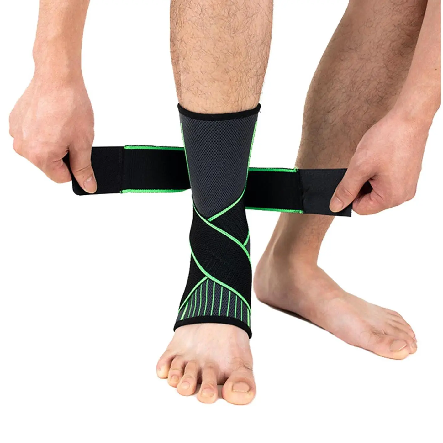 Ankle brace for sports to prevent sprains, outdoor exercise training fitness strap with compression protection gear
