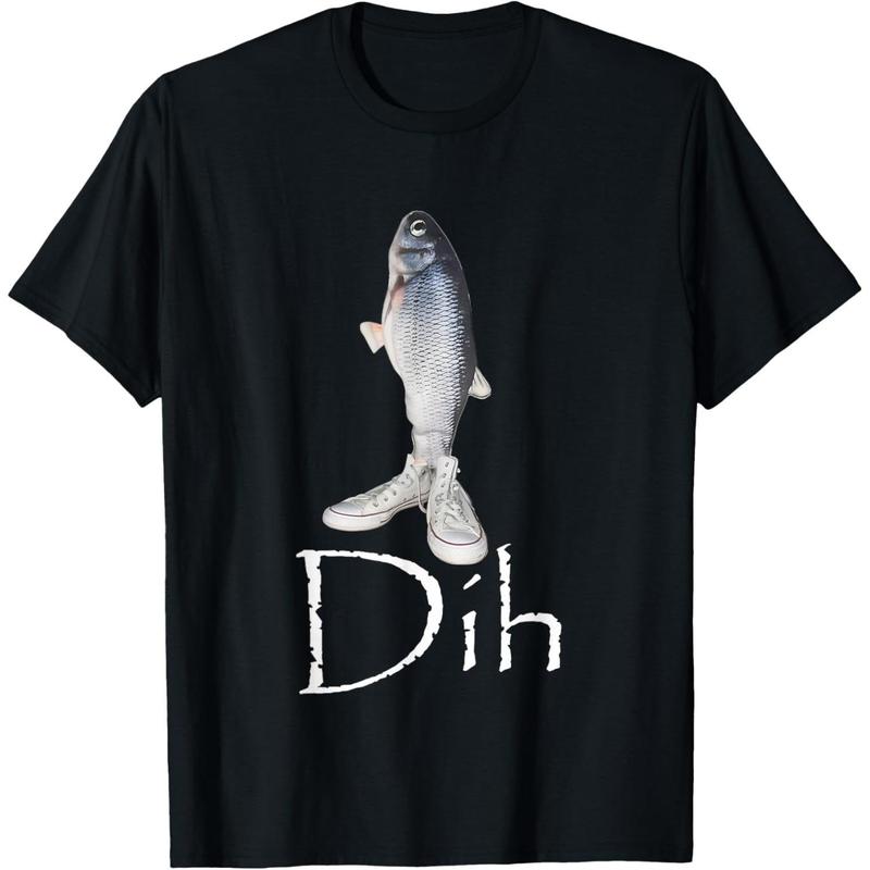 Dih Shoes Meme Funny brainrot Misspelled Fish fih Calling T-Shirt
