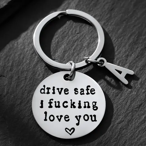 Unisex Coated Metal Chain-Attached Keychain - Stainless Steel Anti-Rust, Custom Engraved Valentine Romantic Accessory, Sentimental Couples Gifts, Keychains for Women Fashion Accessory