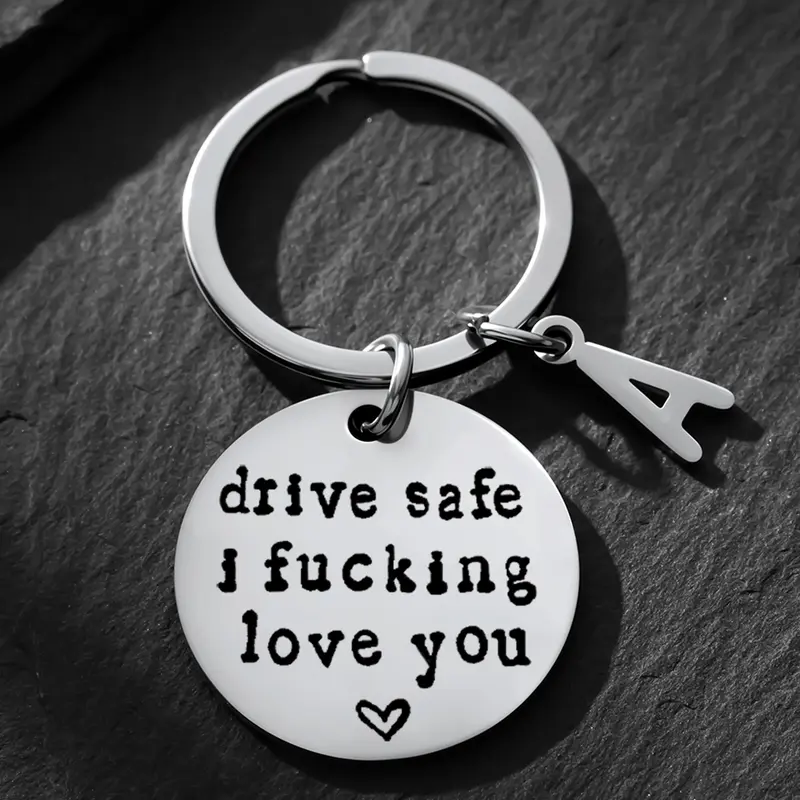 Unisex Coated Metal Chain-Attached Keychain - Stainless Steel Anti-Rust Personalized Custom Keychains, Romantic Accessories, Gifts for Girlfriend, Sentimental Couple Gift Fashion Accessory