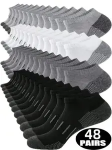 Men's Breathable Sports Socks, High Elasticity Outdoor Running Socks, Anti-Odor Antibacterial Casual Daily Wear