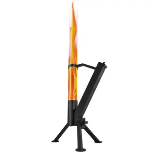 Larger size-Portable Fire Pit,Patio Pellet Rocket Glass Tube for Outdoor,Wood Pellet Heater