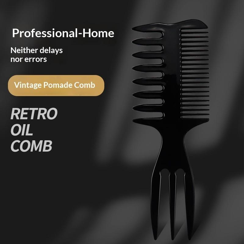 Vintage Hair Styling Comb Set, Wide Tooth Comb, Skeleton Comb, 9-Row Comb for Pompadour & Oil Hair Styling