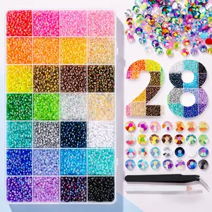 Bling Flatback Rhinestones Kit for Nails & DIY Crafts, Bedazzling Tools for Phone Cases, Cups, Shoes & Accessories