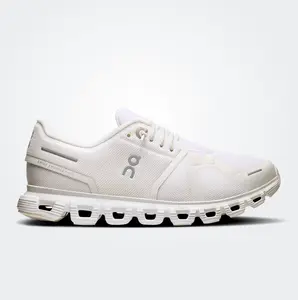 On Women's Cloud 6 Lifestyle Casual Sneaker, Walking Shoes, Trainer Footwear - White Sports & Outdoor Golf Shoe