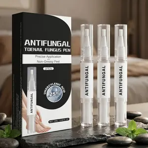 Antifungal Toenail Fungus Treatment Pen (3-Pack Value Set) - Professional nail repair solution for discolored and damaged nails - precise and non-greasy (12ml)