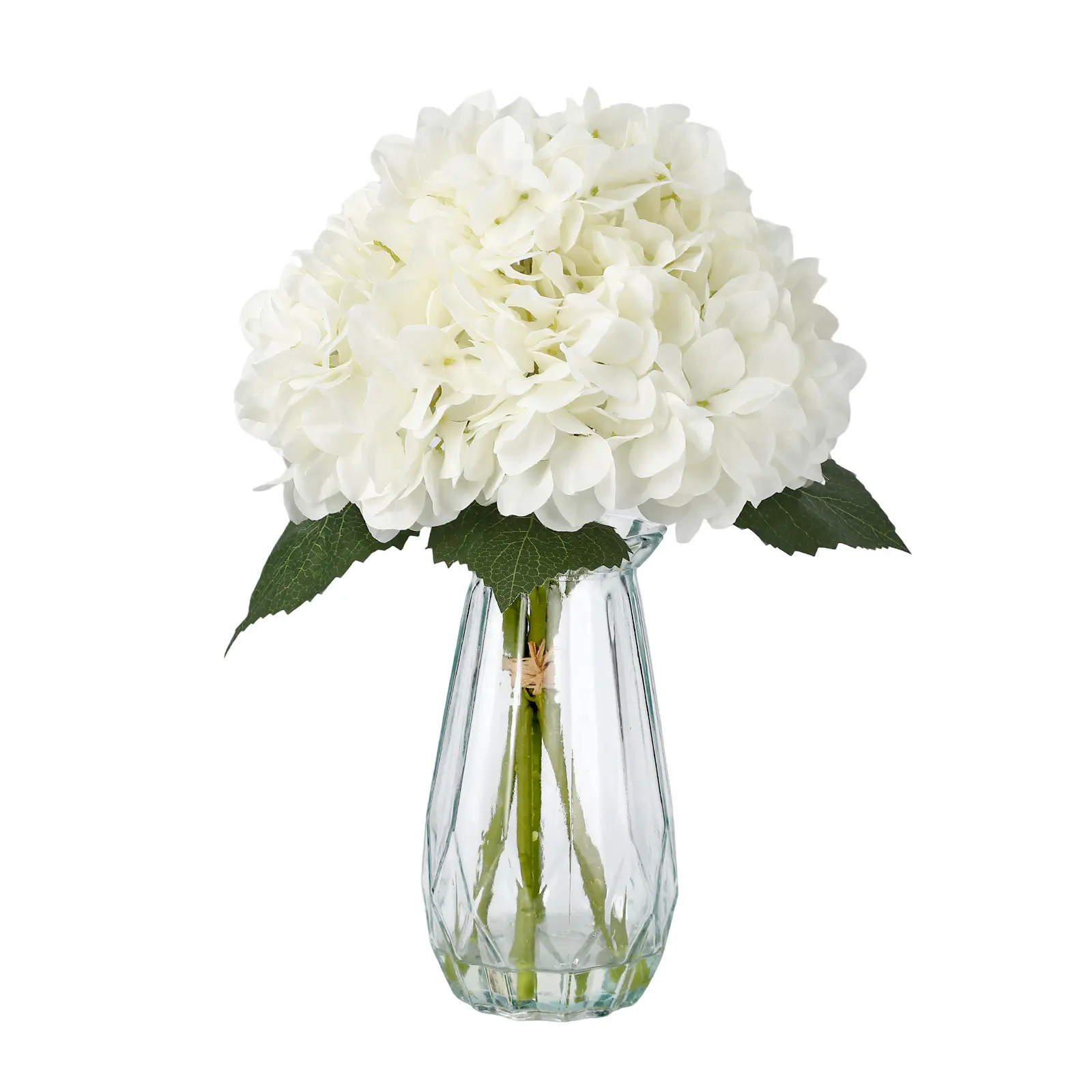 Real Touch Artificial Hydrangea Silk Bouquet with Flexible Stem Art, Decorative Ornaments for Wedding Centerpiece, Dining Table Décor, Bathroom Countertop Home Decor