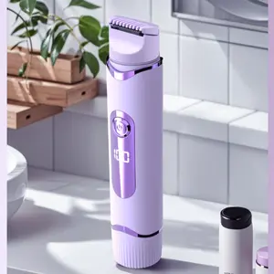 Dual Head Rechargeable Electric Shaver, Painless Precision Shaver, Wet & Dry Use Body Trimmer, Home & Outdoor Travel Personal Care Tool, Abs Enclosure, 0.78wh Battery