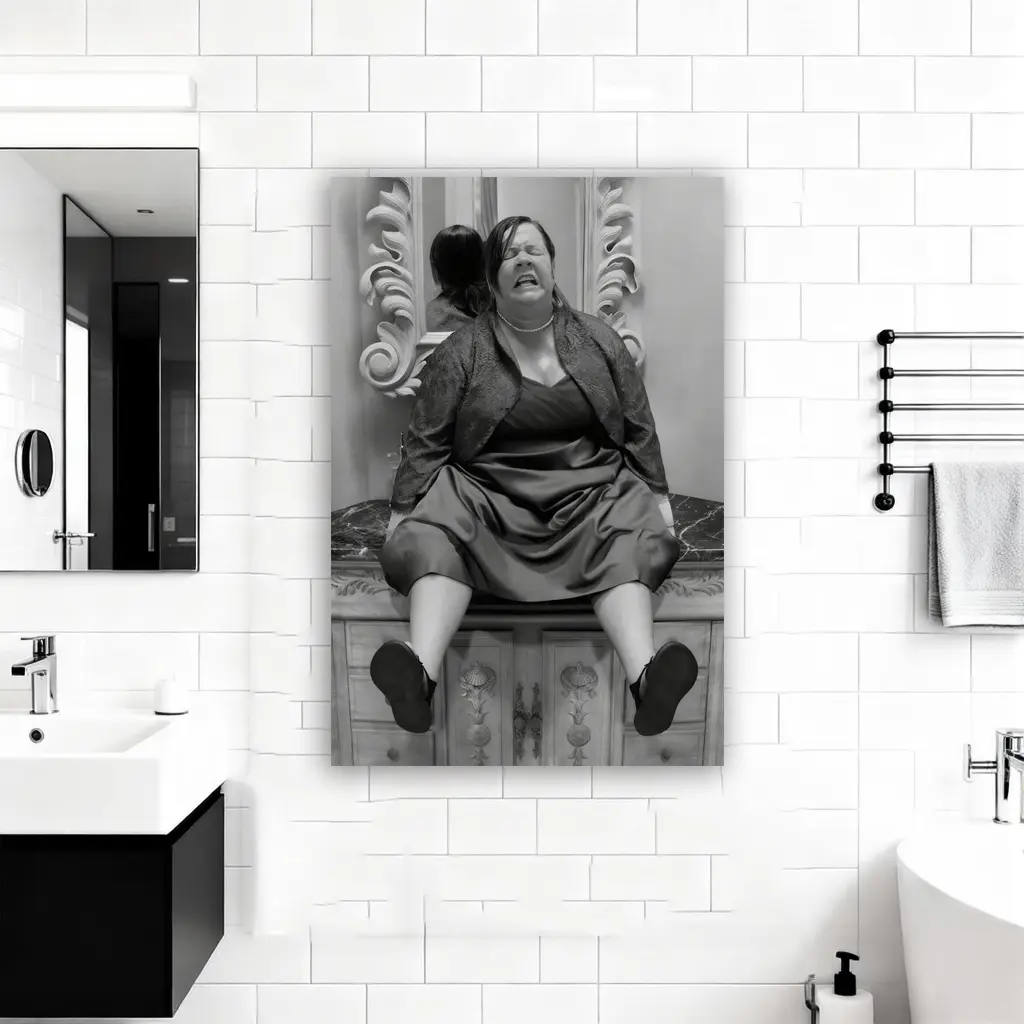 Funny Toilet Woman HomeDecor WallArt LivingRoom Canvas for Bedroom Decor Canvas Poster Aesthetic Office posters Print Modern Family Decoration Artistic wall decor