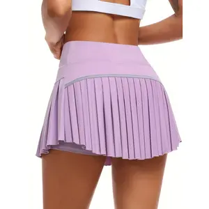 Womens High Waisted Pleated Tennis Skirt with Shorts - Convertible Skort Mini Skirt with Pockets, Athletic Workout Skorts for Golf, Tennis, Gym - - Machine Washable Skirt for Women