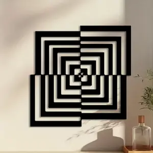 1pc Optical Illusion Metal Wall Art, Optical Illusion Statue Mural, Perfect for Living Room Wall, Gallery Wall, Modern Wall, Halloween Decor, Wall Decoration, Ideal Gift for Art Enthusiasts, Anti-Corrosion Metal