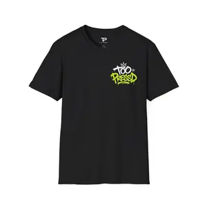 Pressed Graffiti Logo T-Shirt | Small Chest Script, Minimal Back Logo