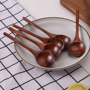 Set of 1/3/5 Small Wooden Spoons, Smooth Polished Finish, Multi-Purpose Kitchen Dining Utensils, Heat Resistant Durable, Kitchen Cooking Accessories