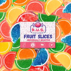 RUS Candy Company Classic Fruit Slices – 1 Lbs Bulk Bag | Old-Fashioned Jelly | Nostalgic Fruit-Flavored Candy for Sharing, Parties & Gifts (1 Pound)