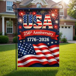 America 250th Anniversary Garden Flag, 1776-2026 Patriotic Eagle Flag, Family Yard Decor