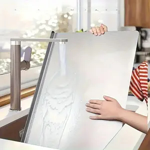 304 Stainless Steel Cutting Boards for Kitchen, Lipped stainless steel cutting board. Large cutting board suitable for meat, fruits, vegetables, bread, and baking (40 x 30cm / 15.7"L x 11.8"W)