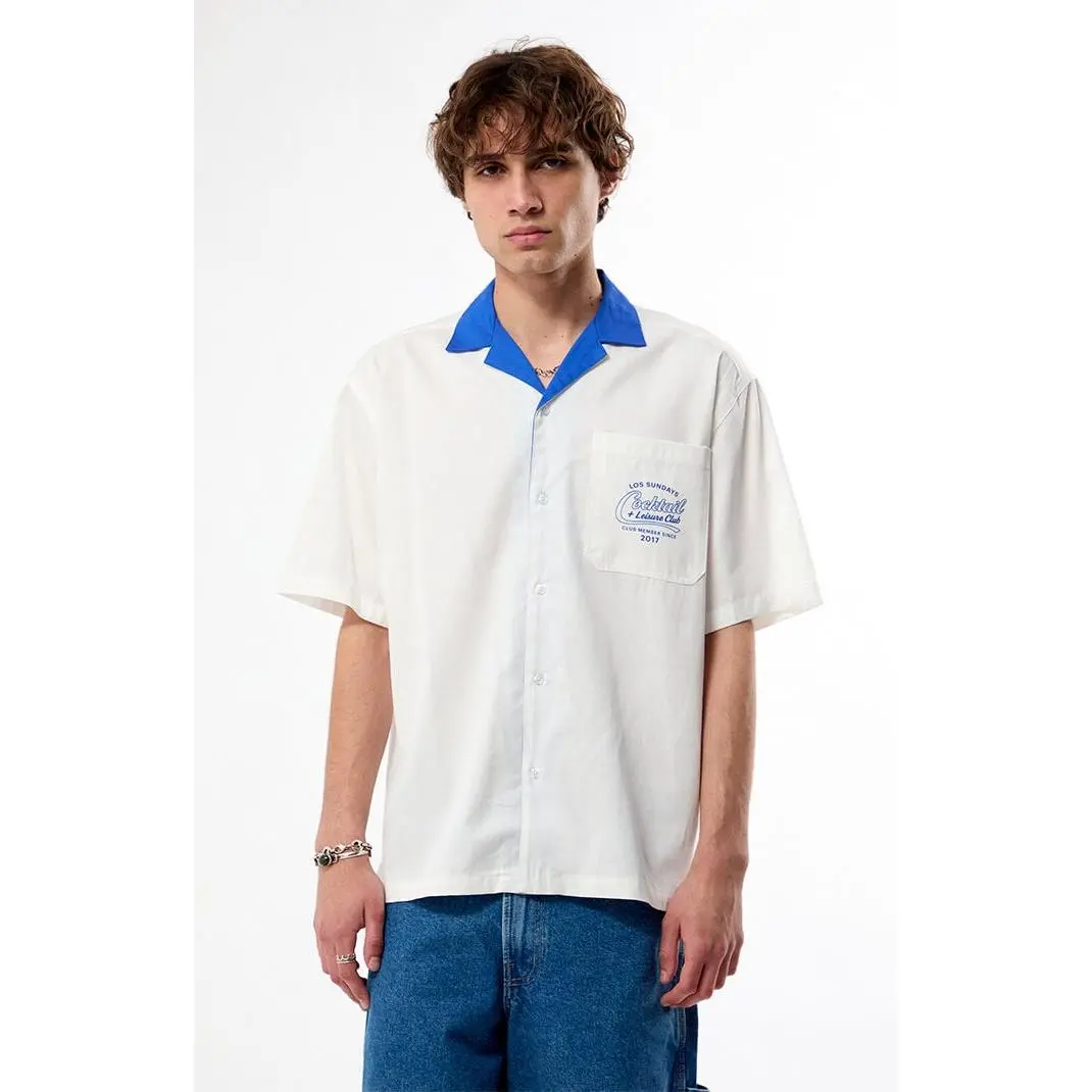 Los Sundays Men's Cocktail Woven Camp Shirt