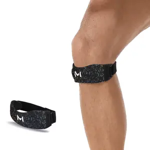 Knee Support Bracelet, Knee Brace Stabilizers, Below Knee Strap for Comfort, Soft Silicone Pad for 3D Pressure Relief, Adjustable Fit for Walking