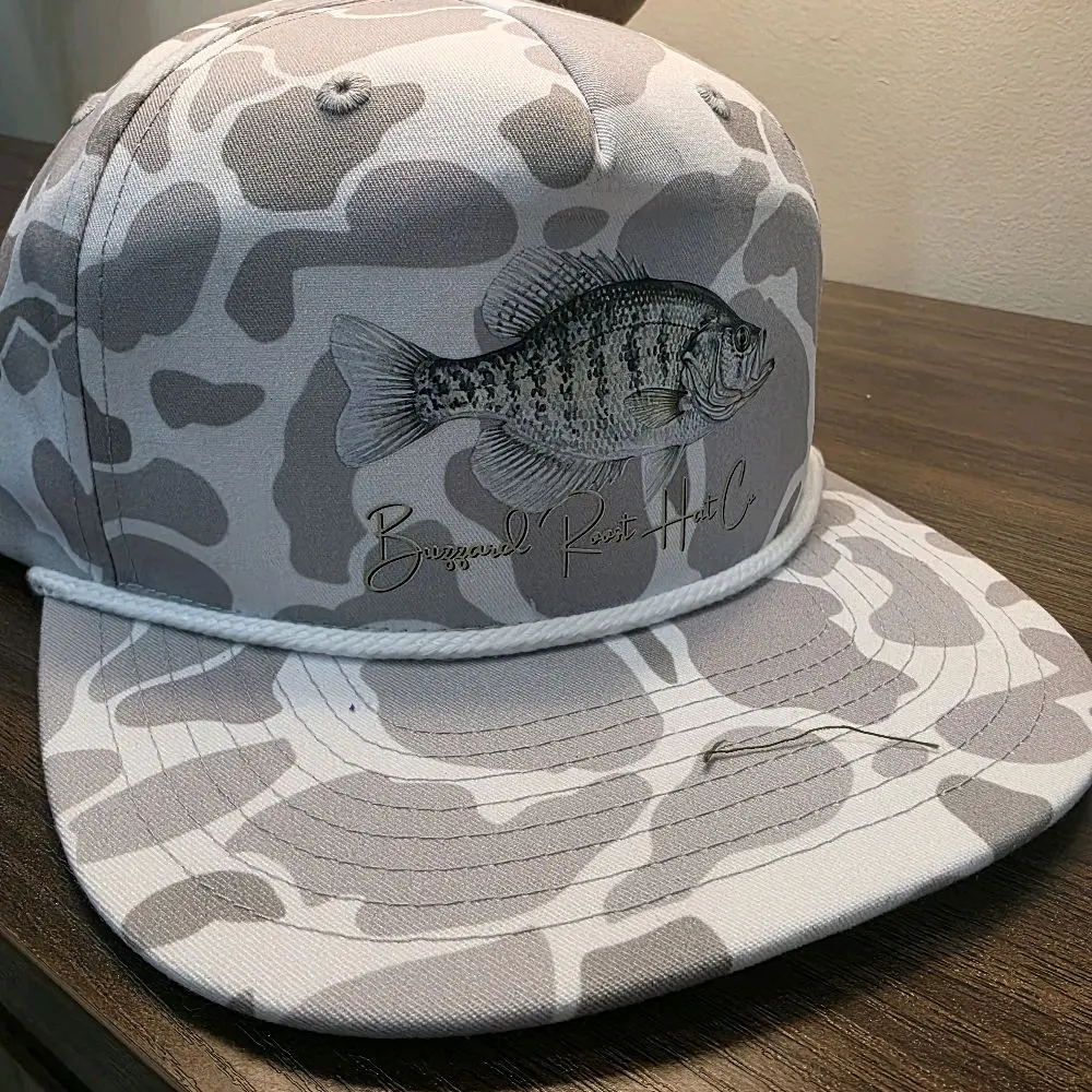 The Slab Hunter Crappie Fisherman Hat Richardson 256 & 168p, Sports, Unisex, Graphic Trucker Hat, Digital Printed Hat