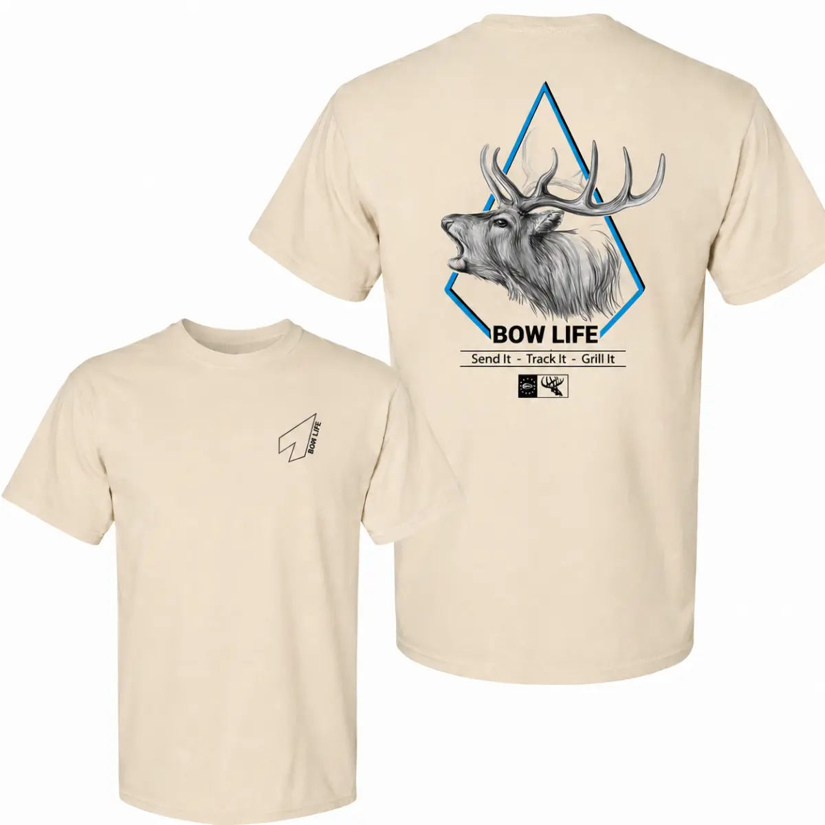 Youth & Adult Bow Life Elk Hunting T-Shirt, Deer Hunting Graphic Tee, Bowhunter Shirt, Archery Hunting Apparel, Whitetail Hunter Gift, Outdoor Hunting Shirt, Back Graphic Bow Life Tee