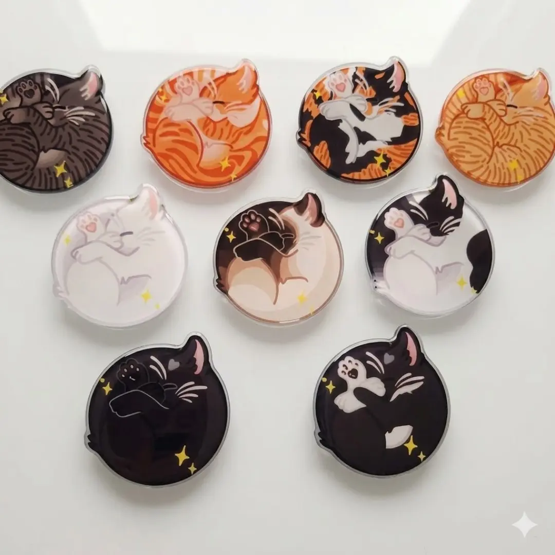 [NEW CATS UPDATED] Cute Cat Magnetic Phone Grip – MagSafe Grip Stand for Cat Lovers, Phone Holder, Kindle Grip