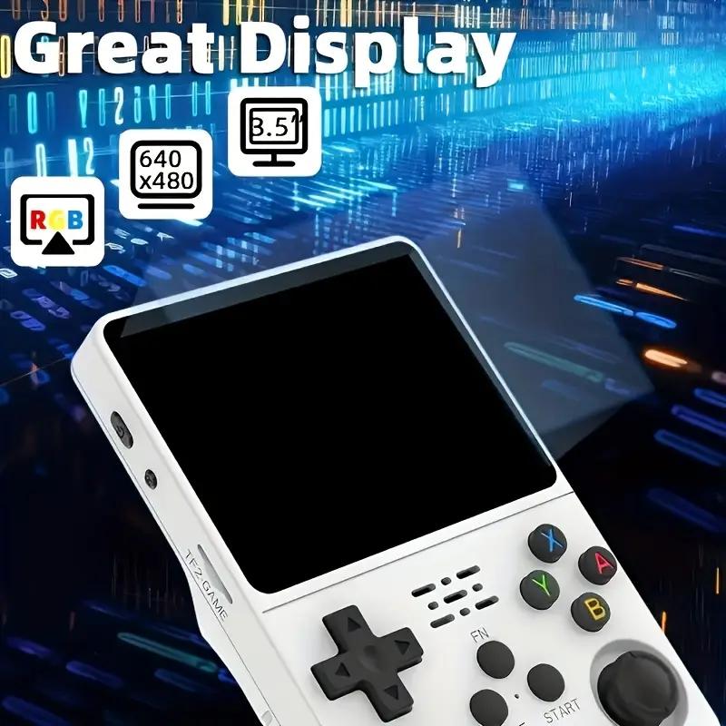 2026 New Model R36S Handheld Game Console, 128GB Large Storage Capacity, Responsive Controls, Three Color Options, Durable ABS Material, Portable Gaming Device, Play Anytime Anywhere,An Ideal Choice for Gamers,Perfect Halloween Gift,Perfect Christmas Gift