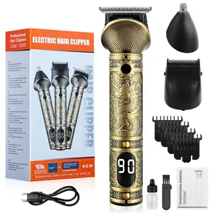 3-in-1 Multifunctional Hair Clipper & Beard Trimmer with LED Display, Ideal for At-Home Hair Grooming, Perfect Men’s Gift