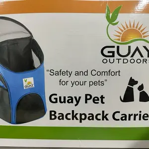 Guay Pet Backpack Carrier - Safety and Comfort for Your Pets - Blue & Black Design - Ideal for Cats & Dogs
