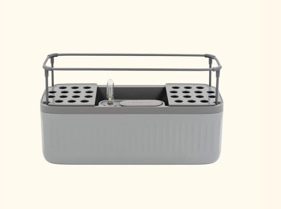 Vego Garden Herb Indoor Plant Box Self Watering Planters Pots with Trellis for Kitchen Window Sill or Countertop Plants Cage Modern & Breathable Design