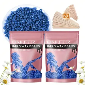 Viilife Hard Wax Beads 2lb Wax Beans For Hair Removal Kit With 20 Pcs Wood Sticks Ideal For Full Body Facial Brazilian Bikini And Legs At Home Waxing Beads For Women Men